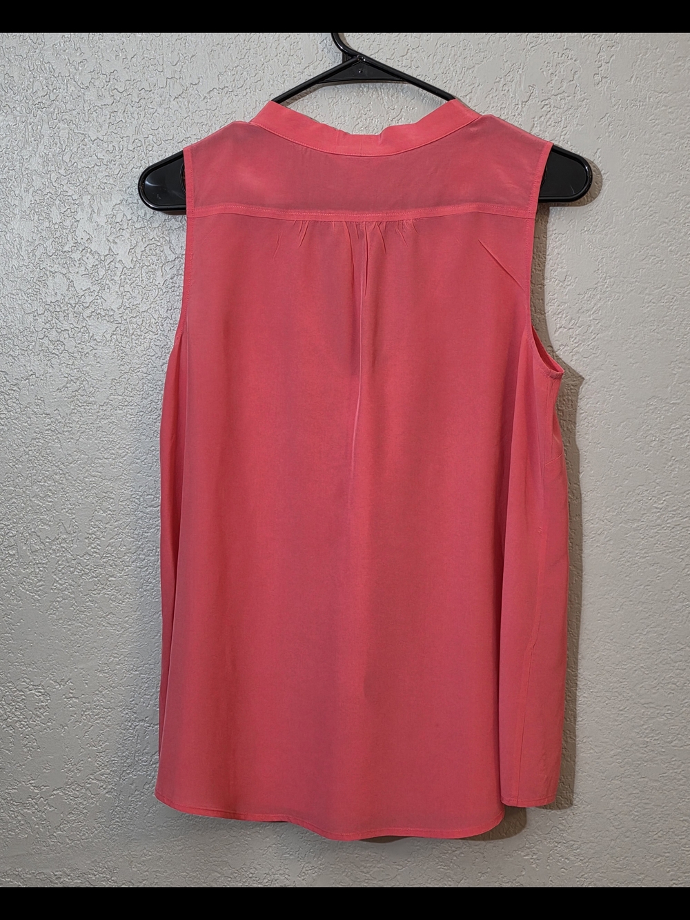 Lilly Pulitzer Silk Tie-Neck Sleeveless Blouse in Coral Pink Womens Medium - Picture 6 of 7